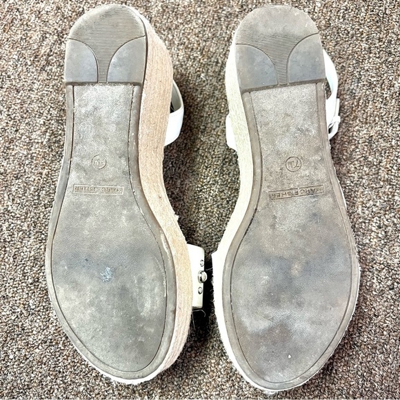 Marc Fisher Studded Espadrille Wedges Joyce White womens size 7 Boho platform. - Picture 10 of 11